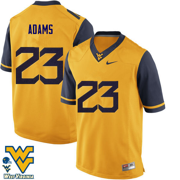NCAA Men's Jordan Adams West Virginia Mountaineers Gold #23 Nike Stitched Football College Authentic Jersey AT23E47FV